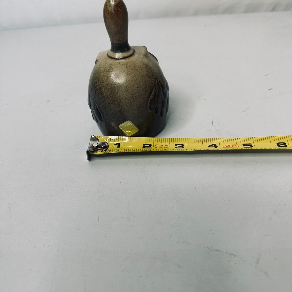 Vintage Otagiri Japan Ceramic Owl Bell Speckled Stoneware OMC Mid Century Decor - Picture 7 of 7
